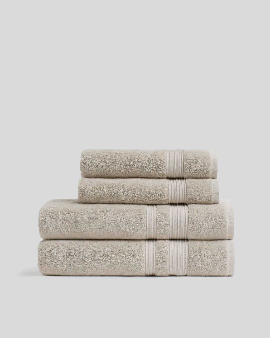 2+2 Classic Turkish Cotton Bath Bundle - Bone